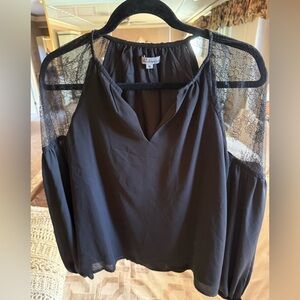 Vici Collection- Wishlist Apparel Elegant Black Lace Sleeve Women's Top